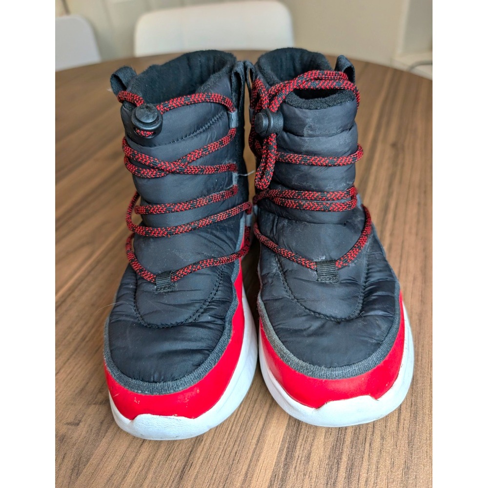 Skechers Kids Size 2.5 Black Red On The Go Faux Fur Lined Winter Boots
